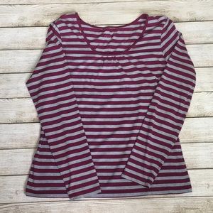 LL Bean Long-sleeved Striped Tee
